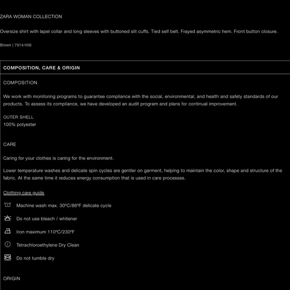 Structured multi positional shirt Zara Woman collection, adjustable - Picture 11 of 11